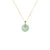 Untreated Pale Green with Light Green Pattern Jade Donut Necklace - Kandy Donut