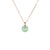 18K Pale Green with Light Green Pattern Jade Necklace - Kandy Donut