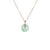 18K Pale Green with Apple Green Pattern Jade Necklace - Kandy Donut