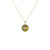 18K Bluish Yellow Jade Disc Necklace - Kandy Disc