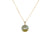 Natural Light Grey with Yellow Burmese Jade Necklace - Kandy Disc