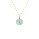 Jade Disc Pendant with Diamond
