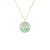 18K Yellow God Jade Disc Necklace