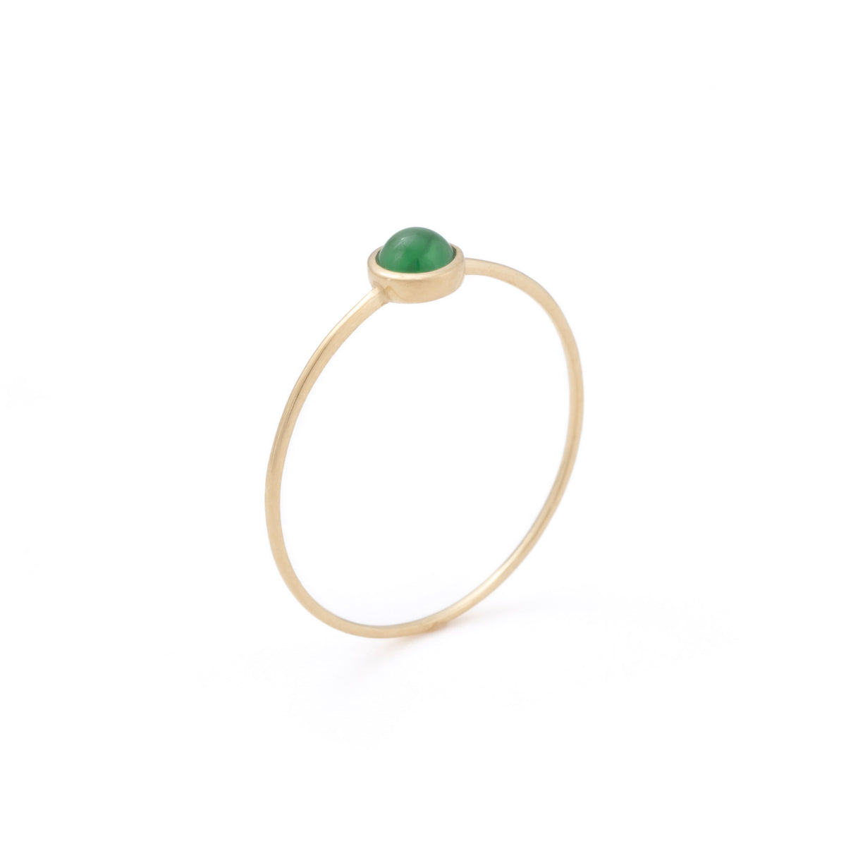 Ideali Dainty Jadeite Jade 18K Gold Ring