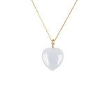 Sereniti Jadeite Jade Heart Pendant with 18K Gold - Large