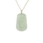 Tranquiliti Chinese Zodiac Animal Jade Pendant with 18ct Gold and Diamonds - Monkey