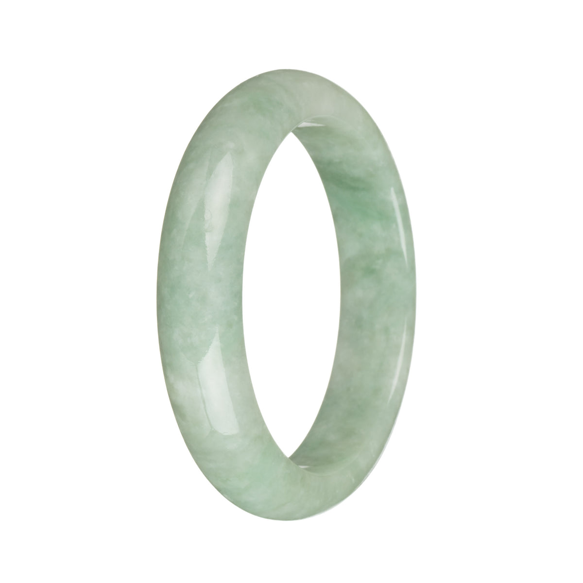 56.6mm Green Jade Bangle Bracelet