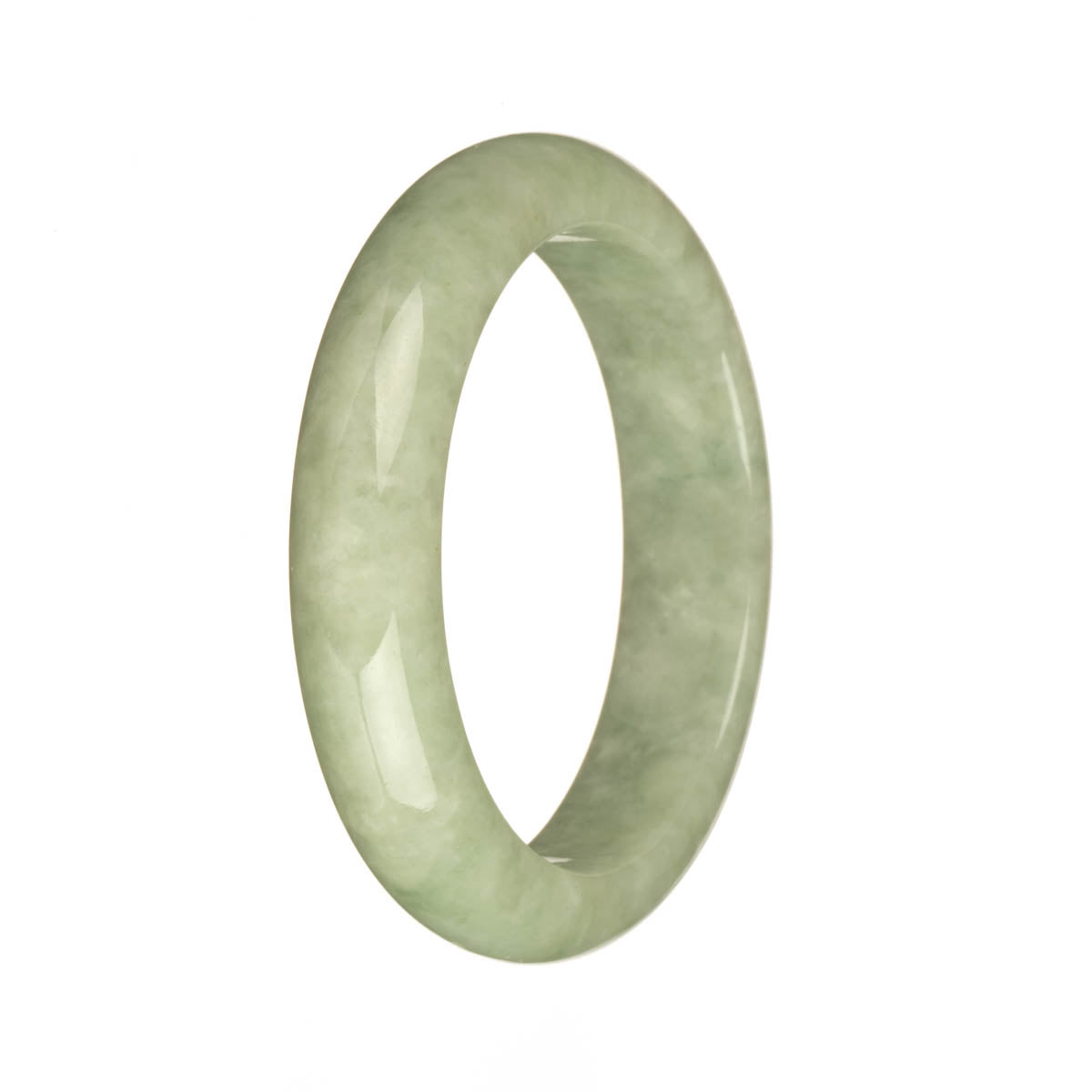 54.5mm Green Jade Bangle Bracelet