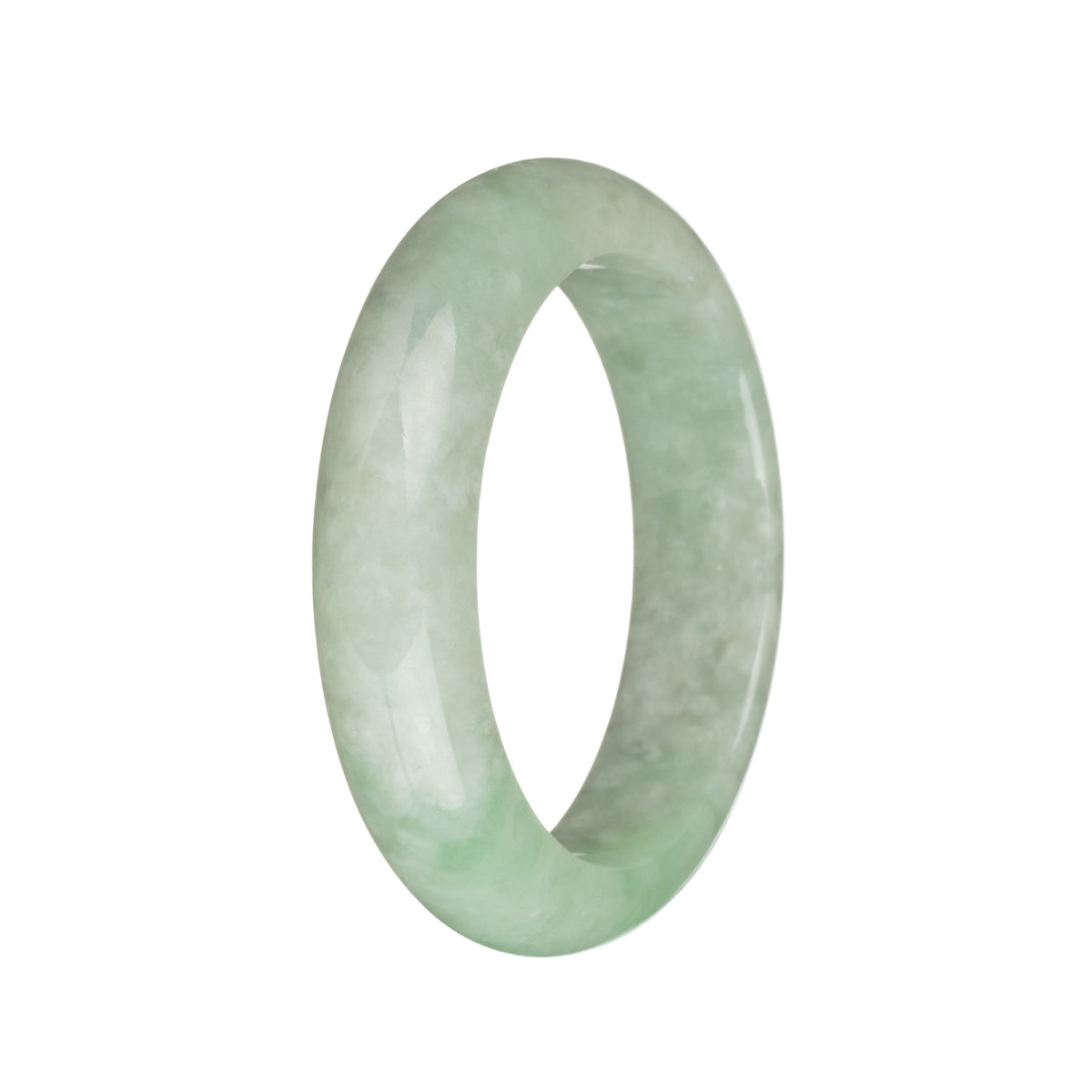 51.6mm Green with Appel Green Patterns Jade Bangle Bracelet