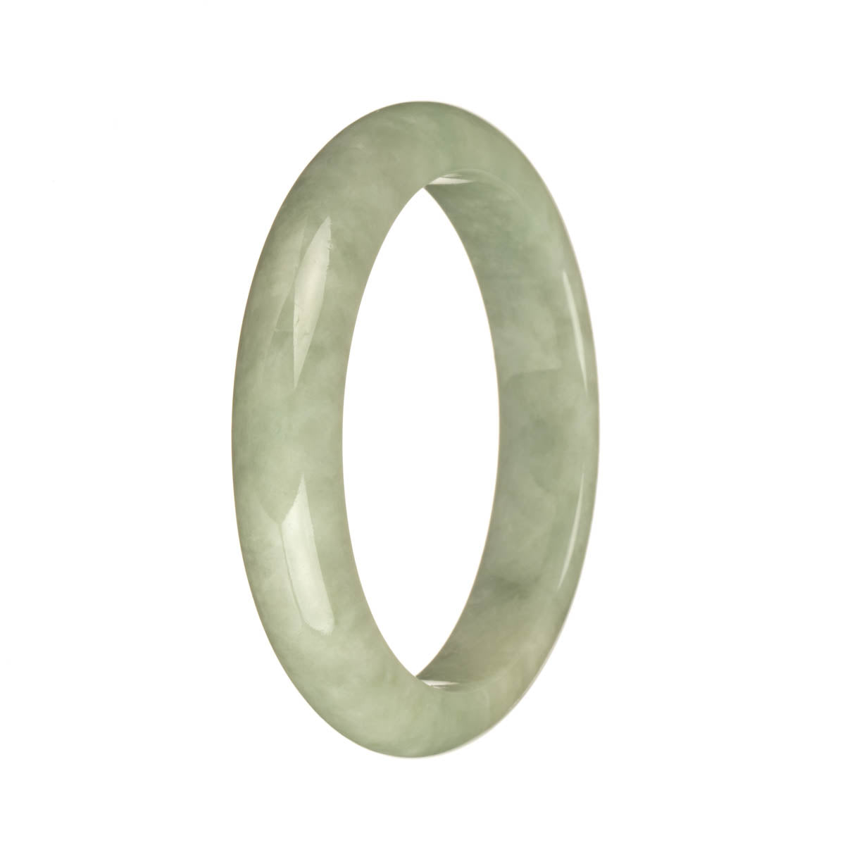 57.3mm Pale Green Jade Bangle Bracelet