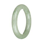 54.1mm Green with Apple Green Patch Jade Bangle Bracelet