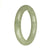 54.5mm Green with Apple Green Spot Jade Bangle Bracelet