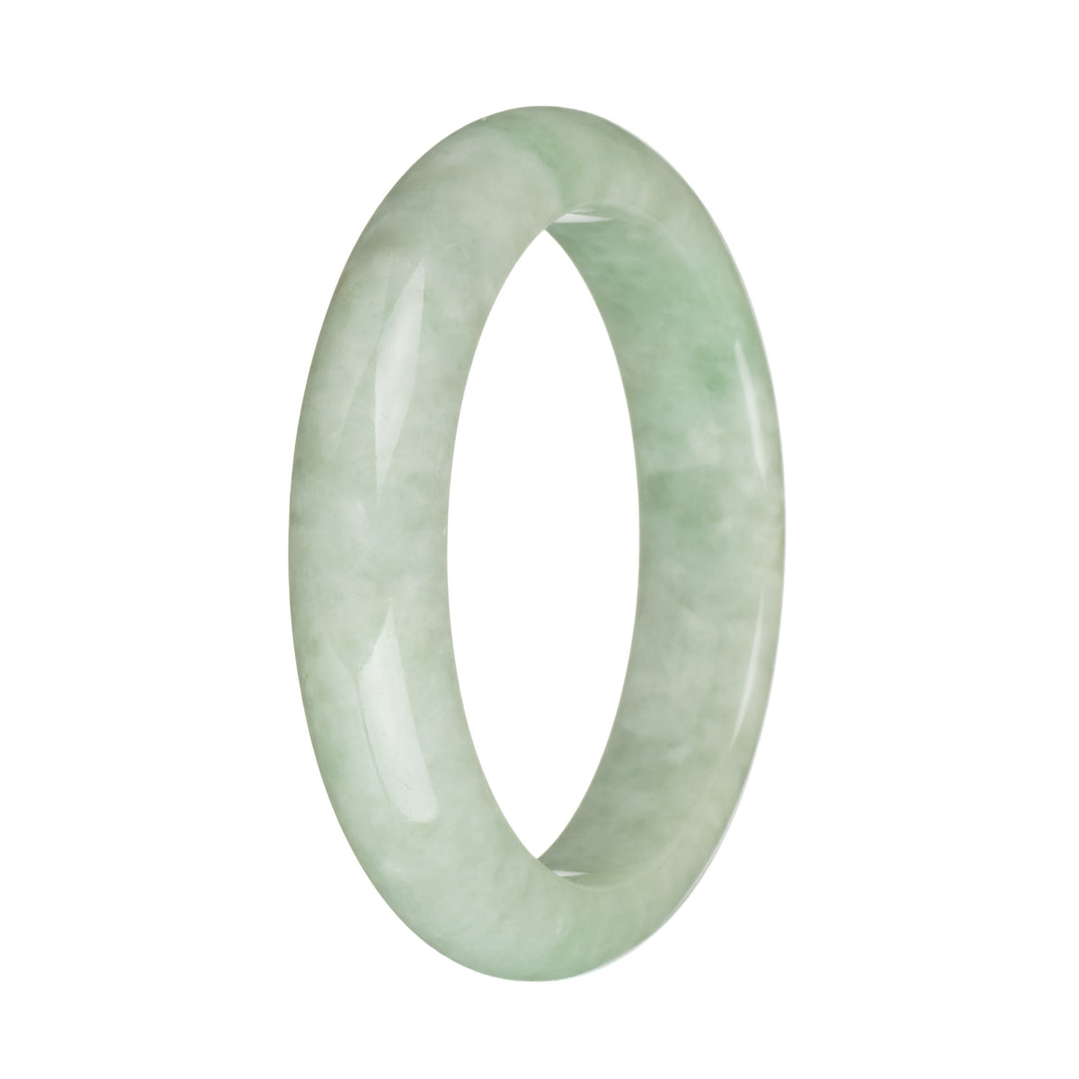 58.4mm Green Jade Bangle Bracelet