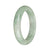 57.4mm Green and White Jade Bangle Bracelet