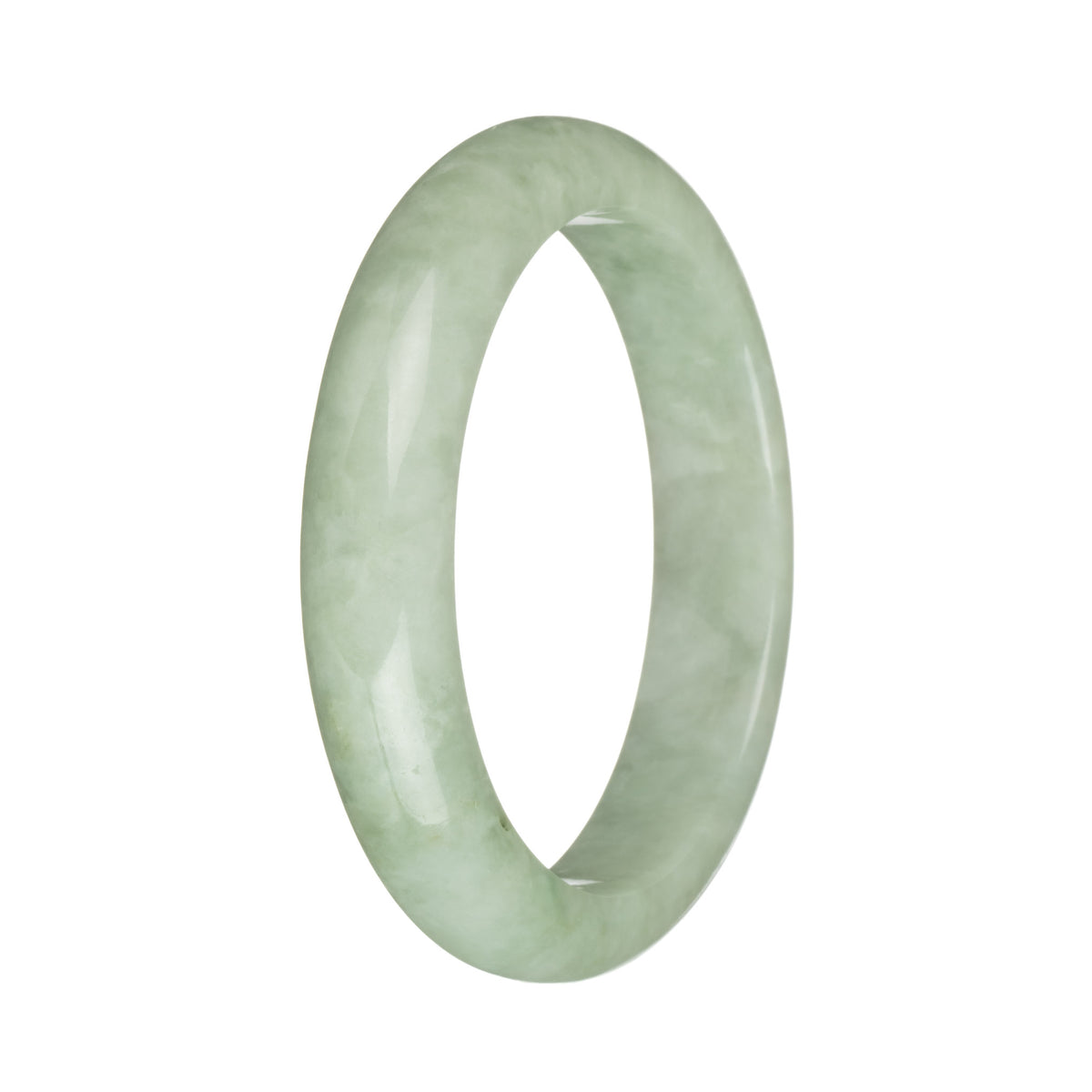 58.4mm Light Green Jade Bangle Bracelet