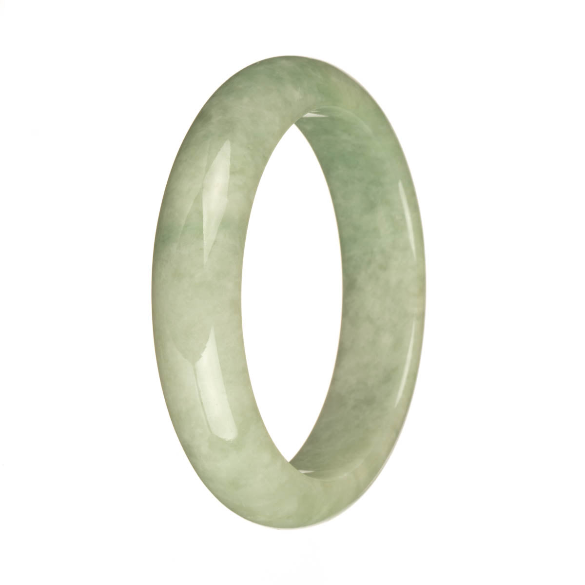 58.4mm Light Green Jade Bangle Bracelet