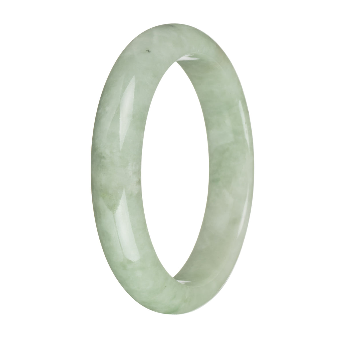 62.8mm Light Green Jade Bangle Bracelet