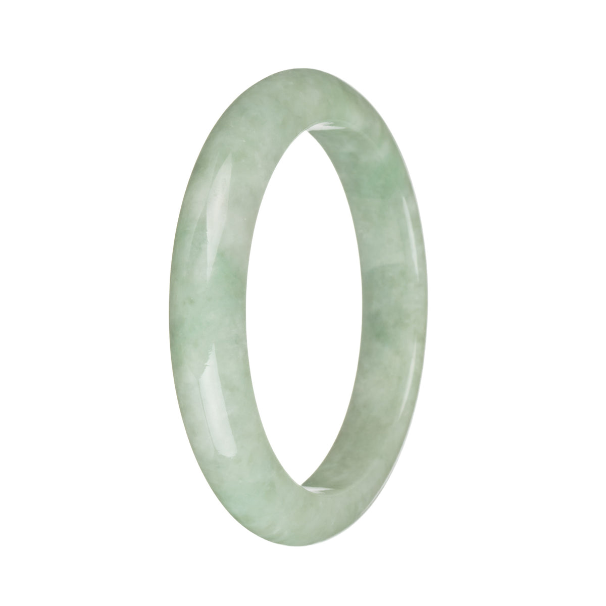 57.5mm Light Green Jade Bangle Bracelet