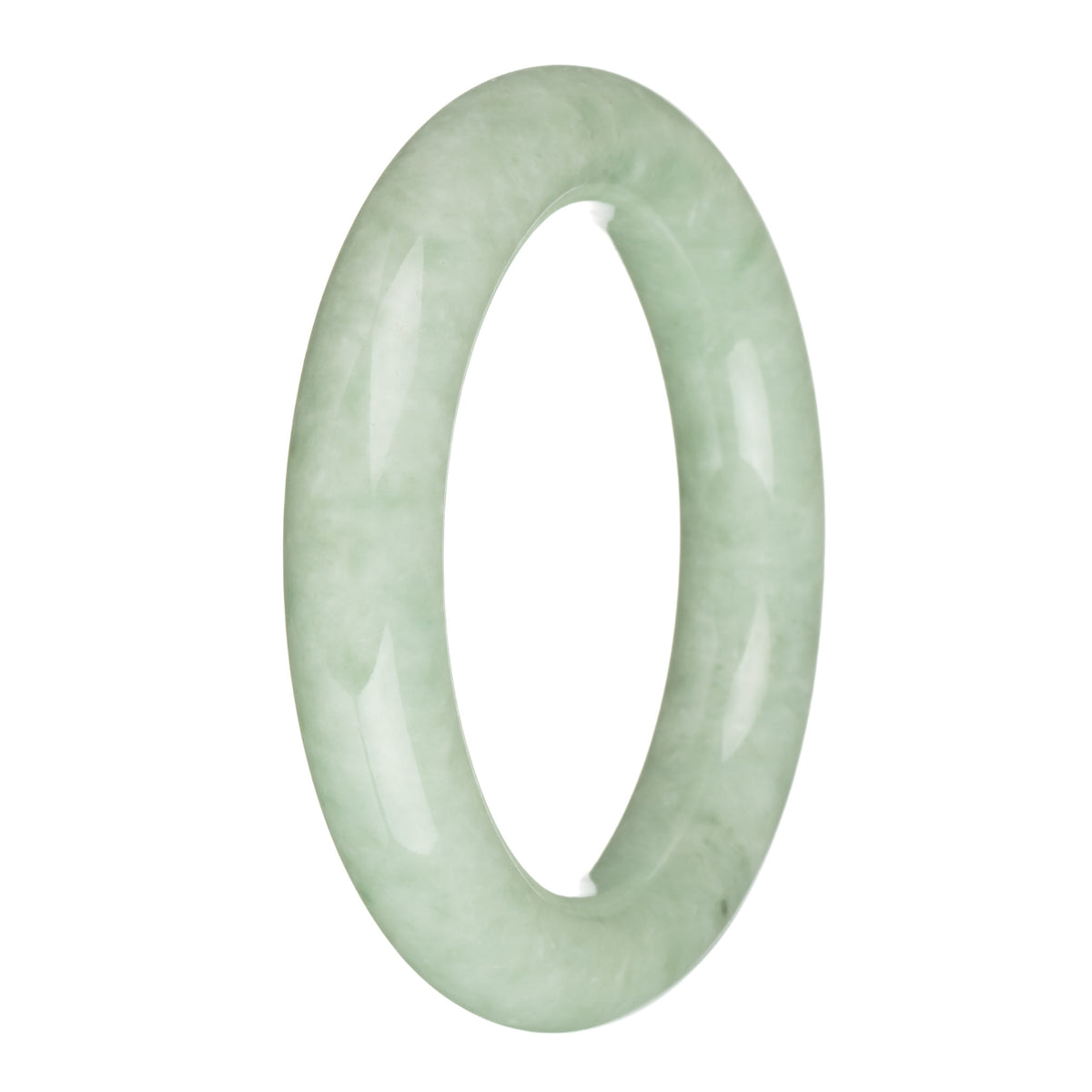 58.4mm Light GreenJade Bangle Bracelet