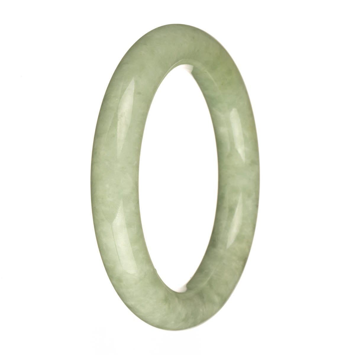 58.5mm Light Green Jade Bangle Bracelet