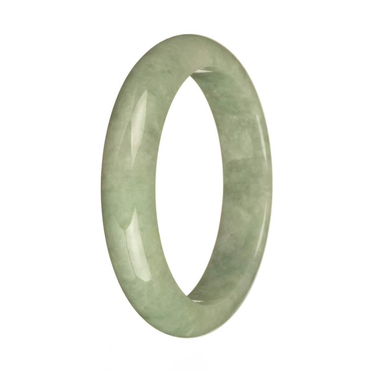 59.5mm Light Green Jade Bangle Bracelet