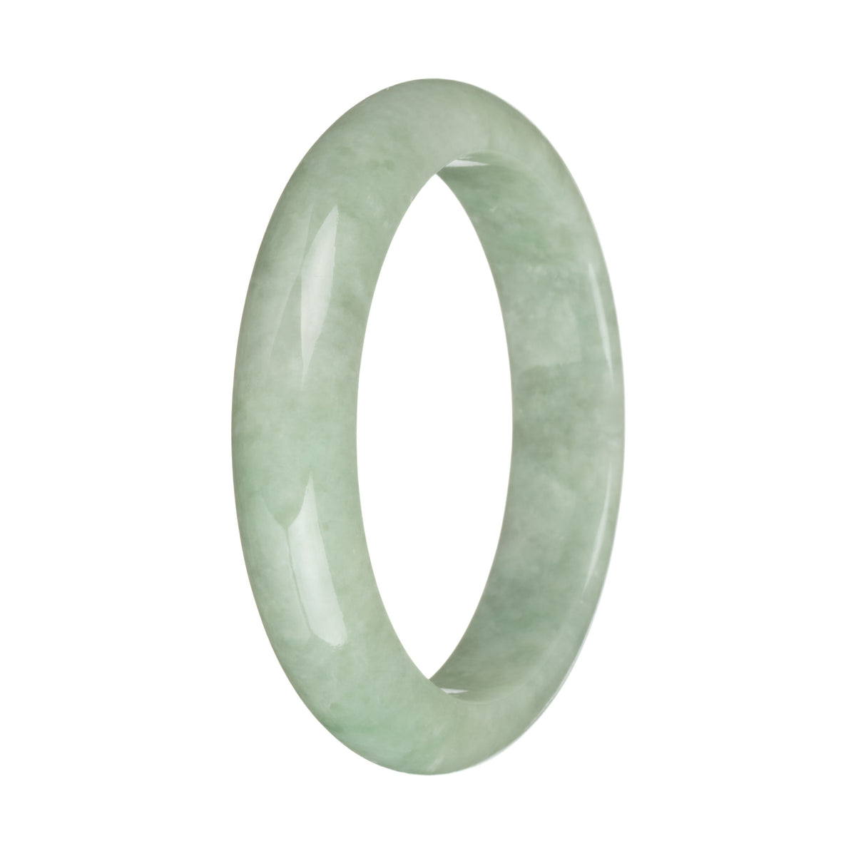 59.5mm Light Green Jade Bangle Bracelet