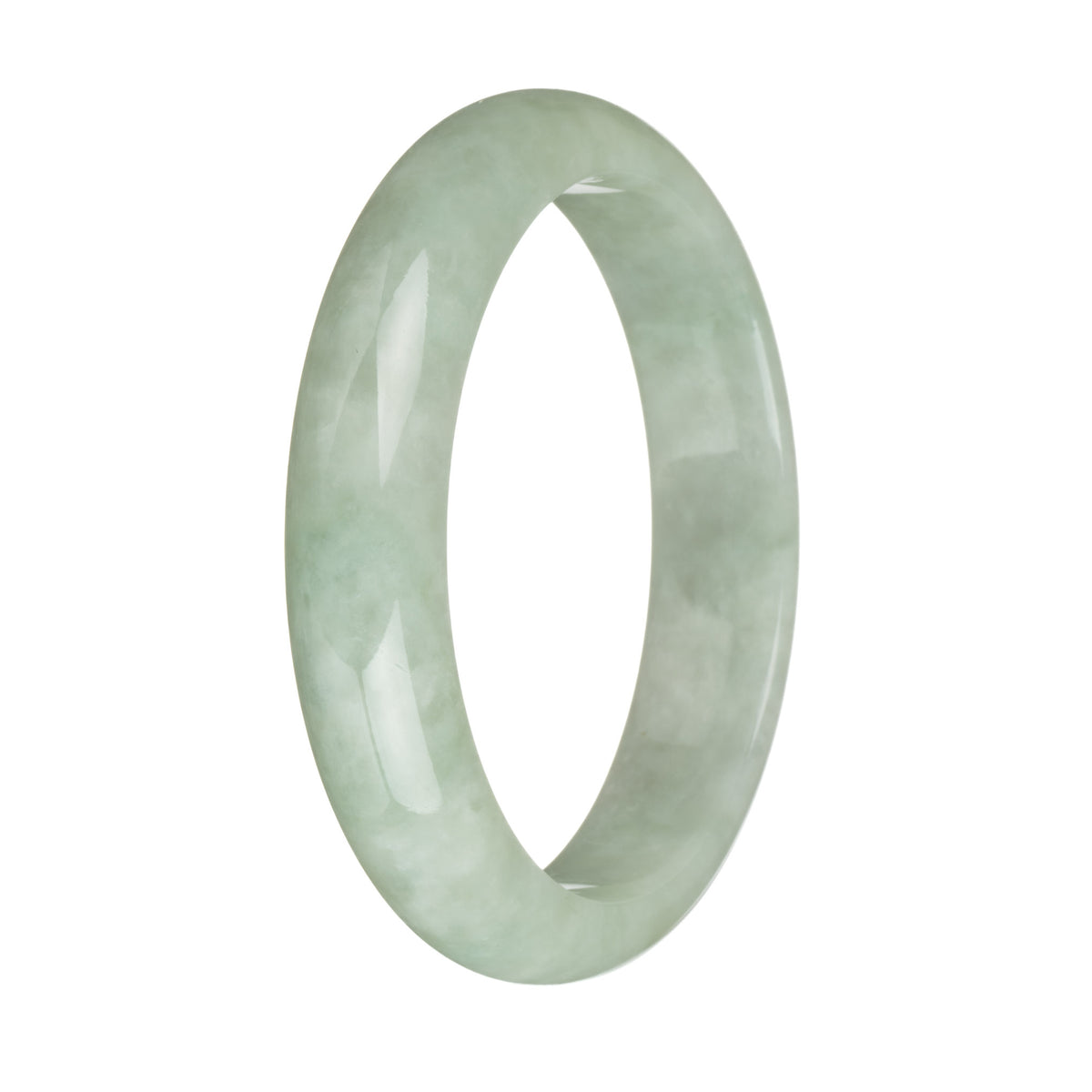 61.6mm Light Green Jade Bangle Bracelet