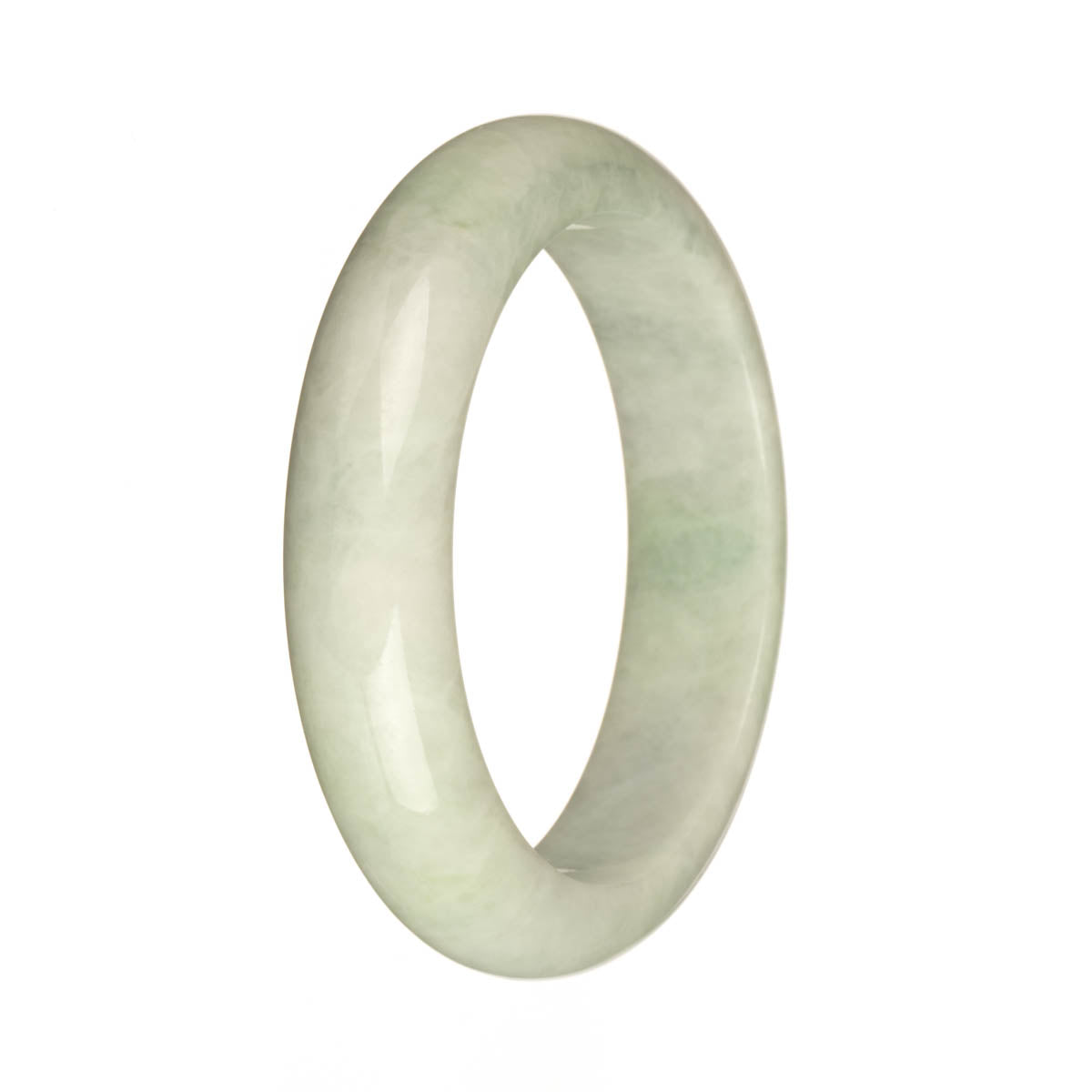 56.8mm Pale Green Jade Bangle Bracelet