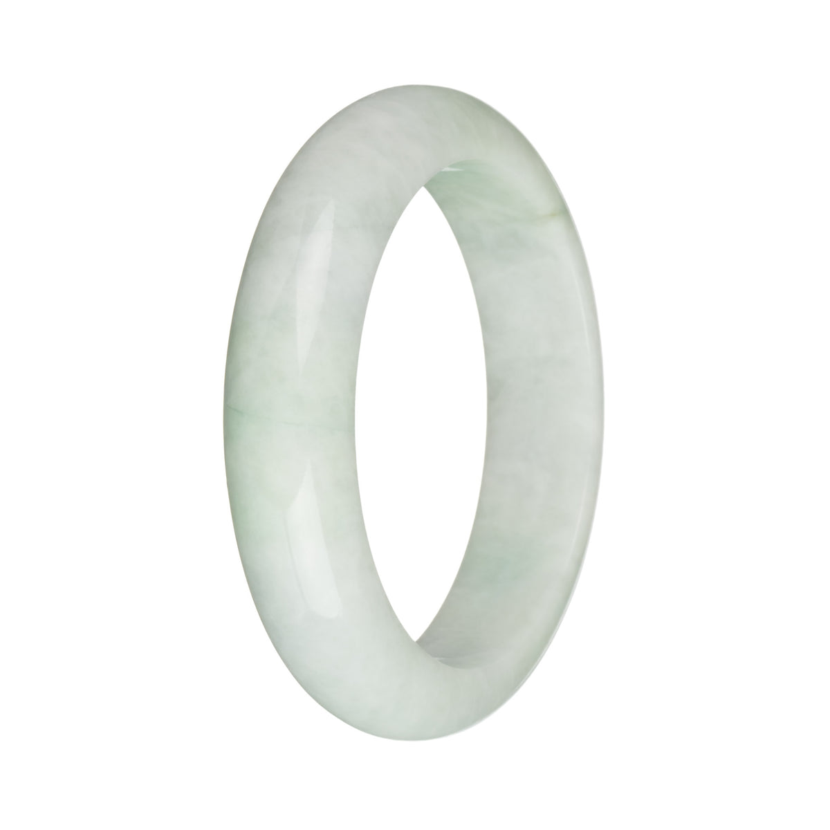 56.8mm Pale Green Jade Bangle Bracelet