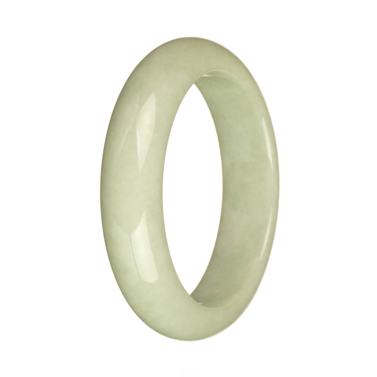 58.3mm Pale Green Jade Bangle Bracelet