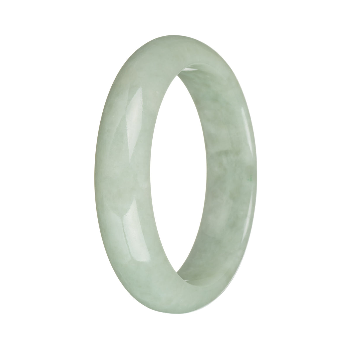 57.4mm Light Green Jade Bangle Bracelet