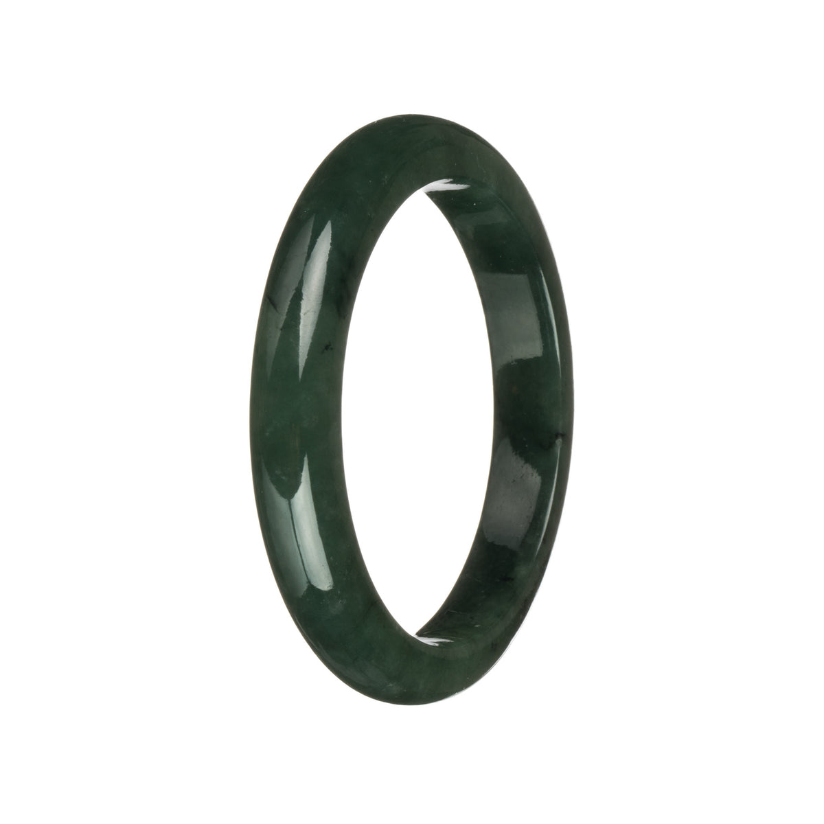 52.9mm Deep Green Jade Bangle Bracelet