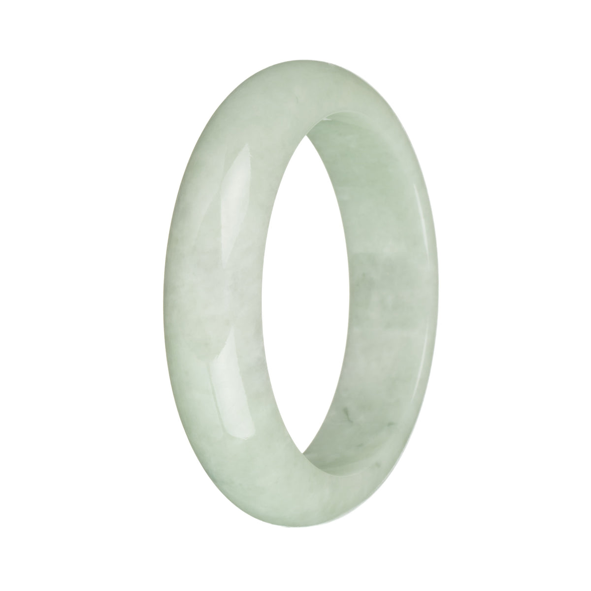 57.6mm Light Green Jade Bangle Bracelet