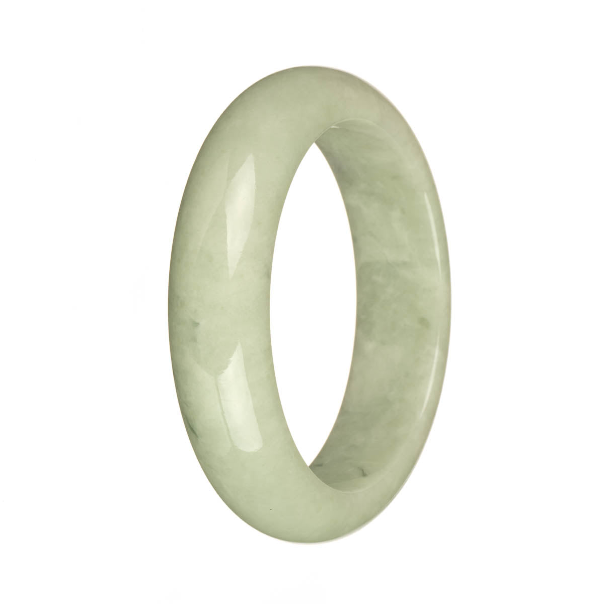 57.6mm Light Green Jade Bangle Bracelet