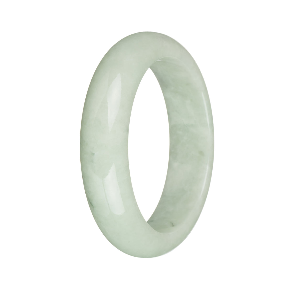 57.6mm Light Green Jade Bangle Bracelet