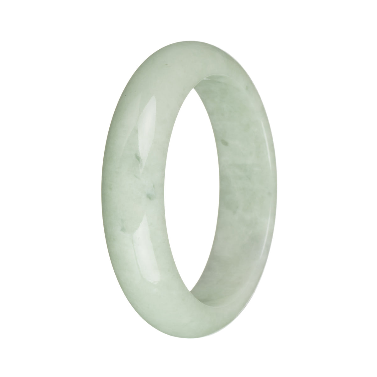 57.6mm Light Green Jade Bangle Bracelet