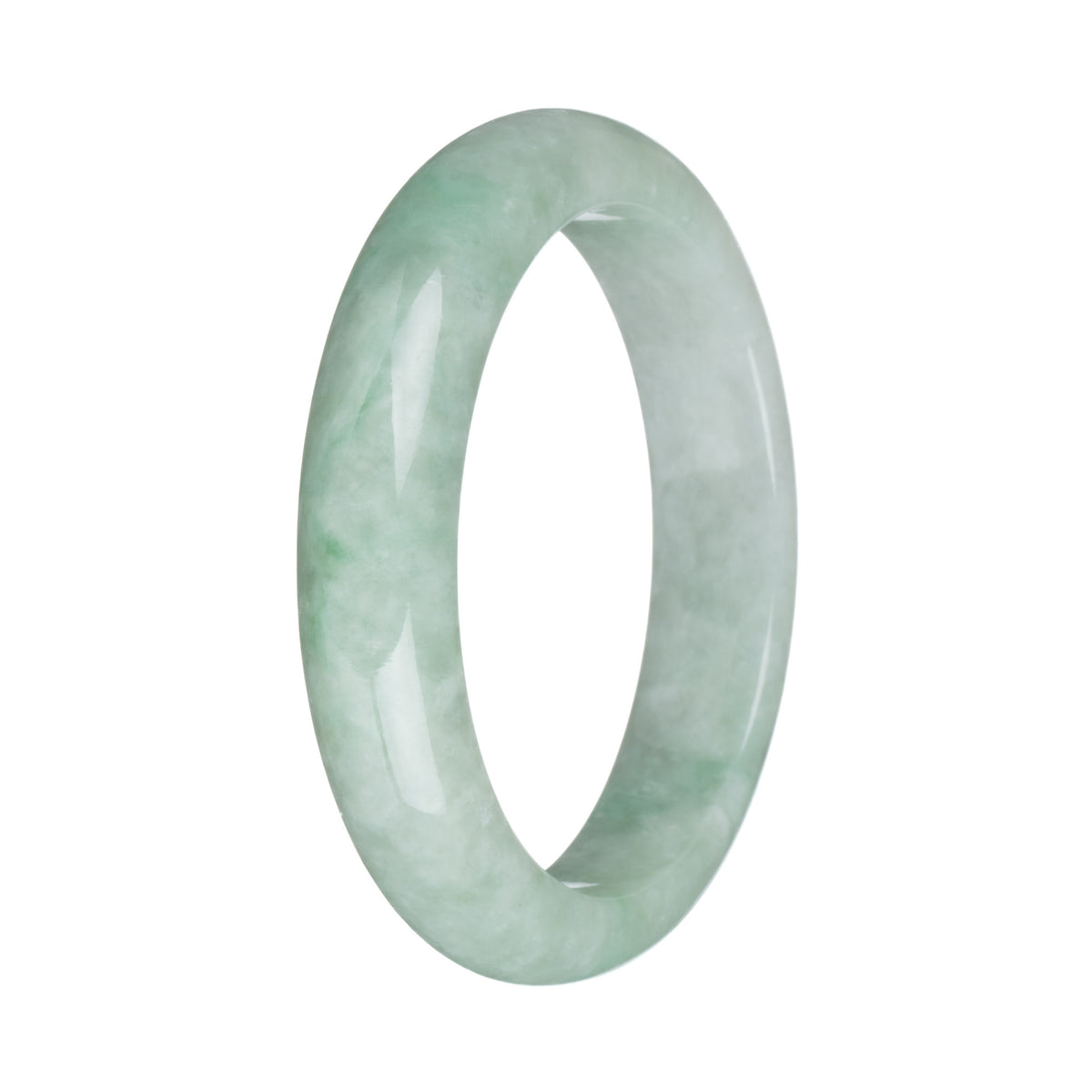 58.8mm Light Green with Apple Green Jade Bangle Bracelet