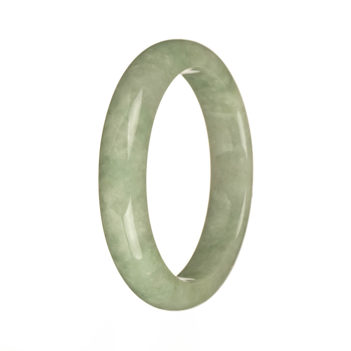 56.5mm Light Green Jade Bangle Bracelet
