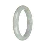 58.5mm Greyish White Jade Bangle Bracelet