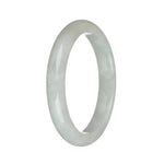 58.1mm Greyish White Jade Bangle Bracelet