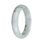 57.9mm Pale Green with Lavender and Olive Green Patterns Jade Bangle Bracelet