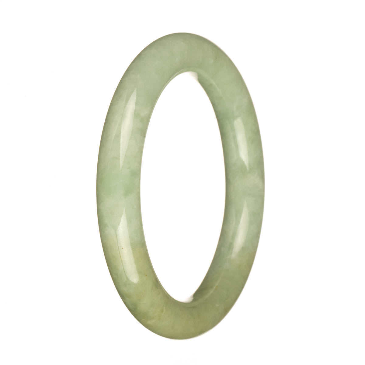 58.6mm Light Green Jade Bangle Bracelet