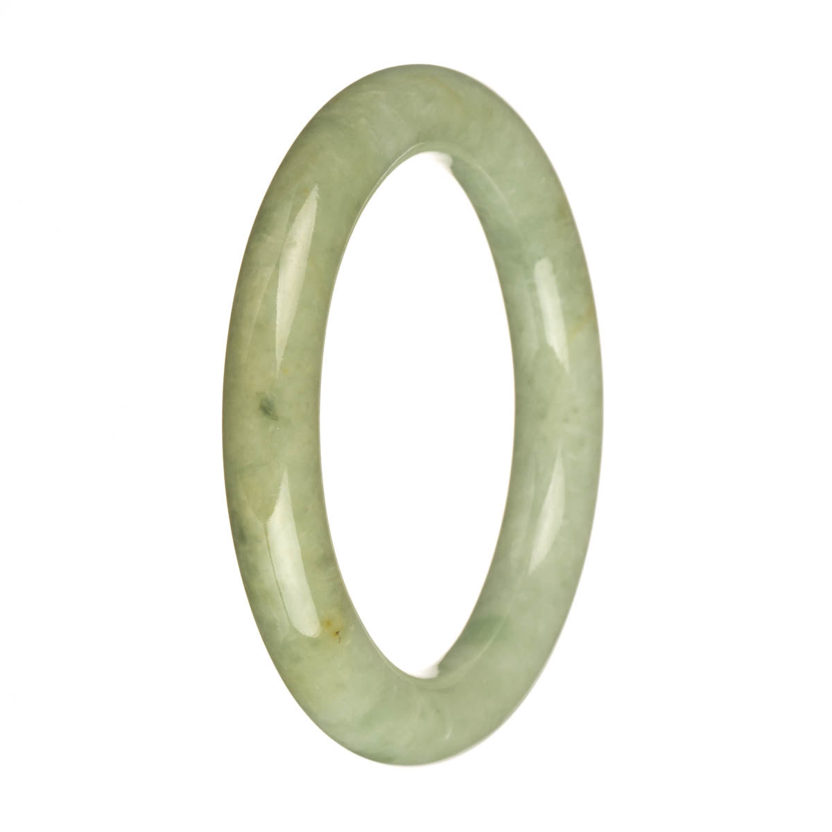 58.6mm Light Green Jade Bangle Bracelet
