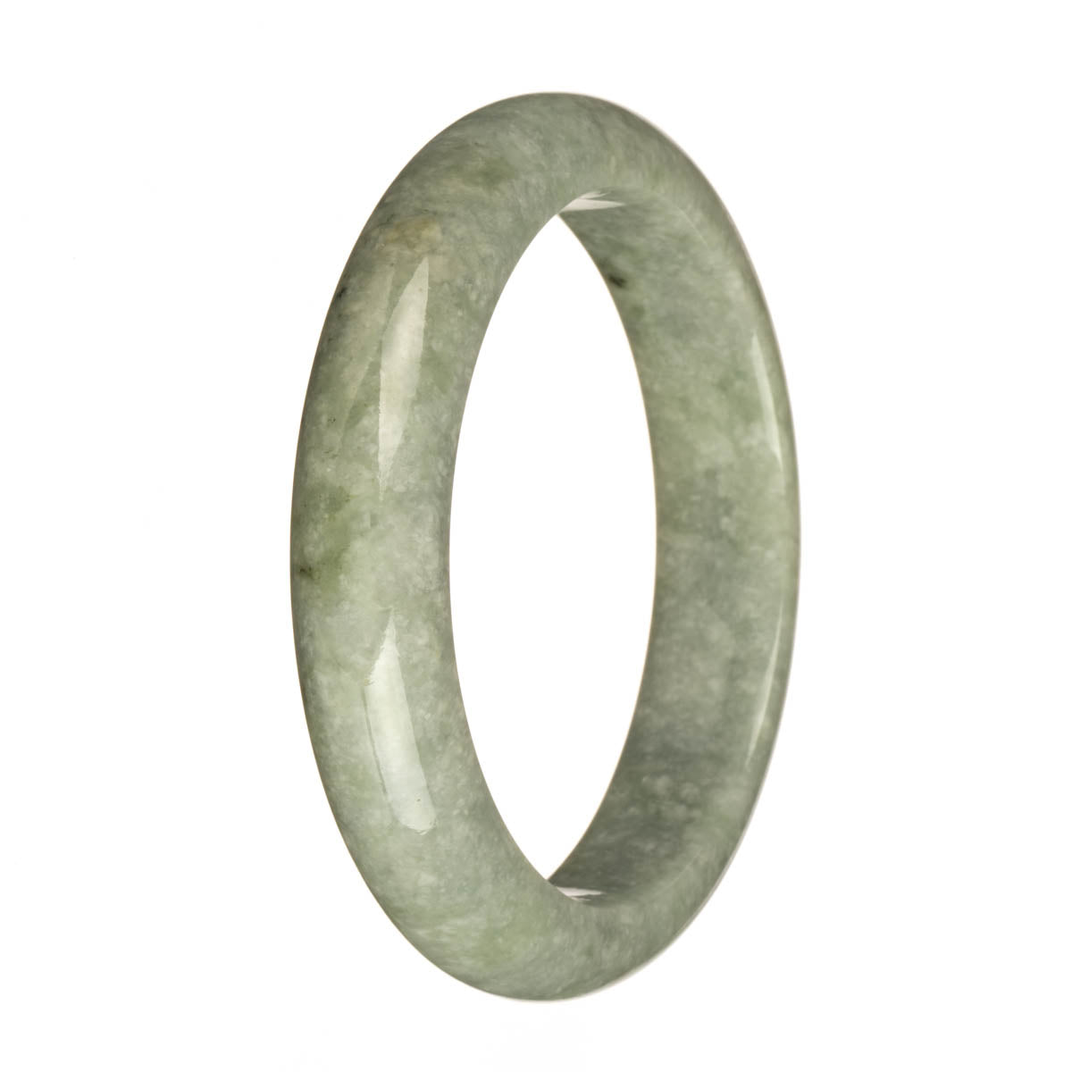 62.2mm Greyish Green Jade Bangle Bracelet