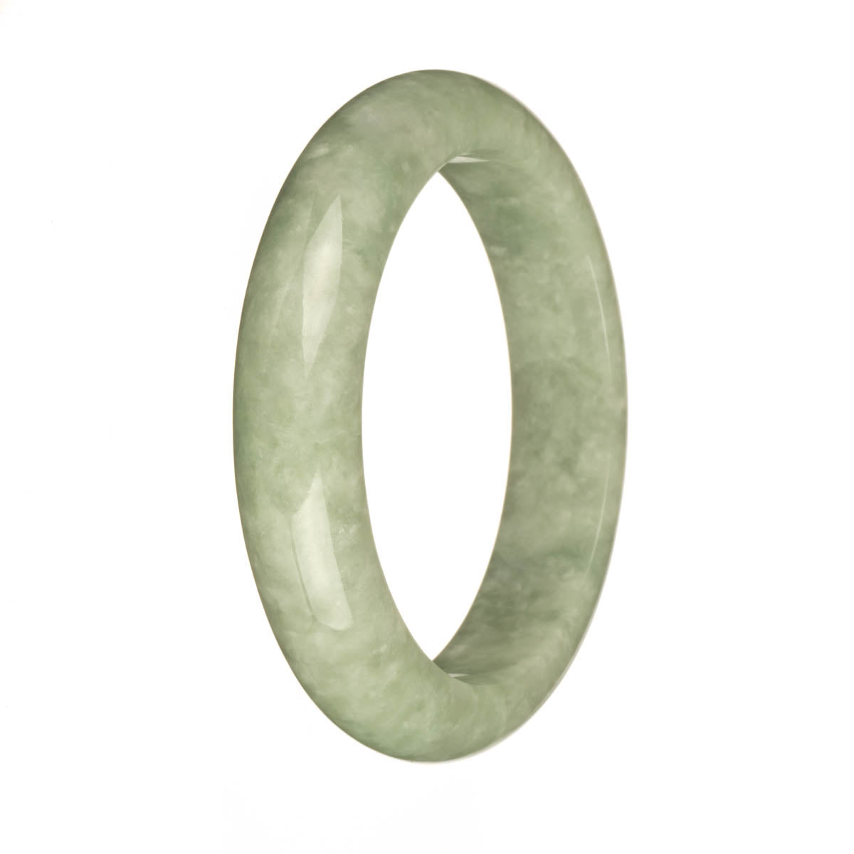58.3mm Light Green Jade Bangle Bracelet
