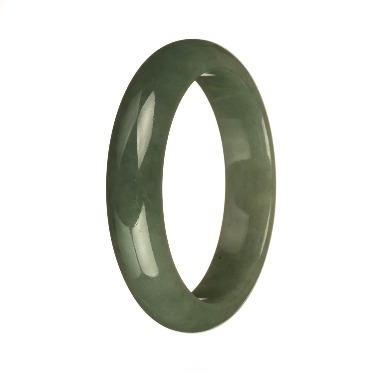 58mm Olive Green Jade Bangle Bracelet