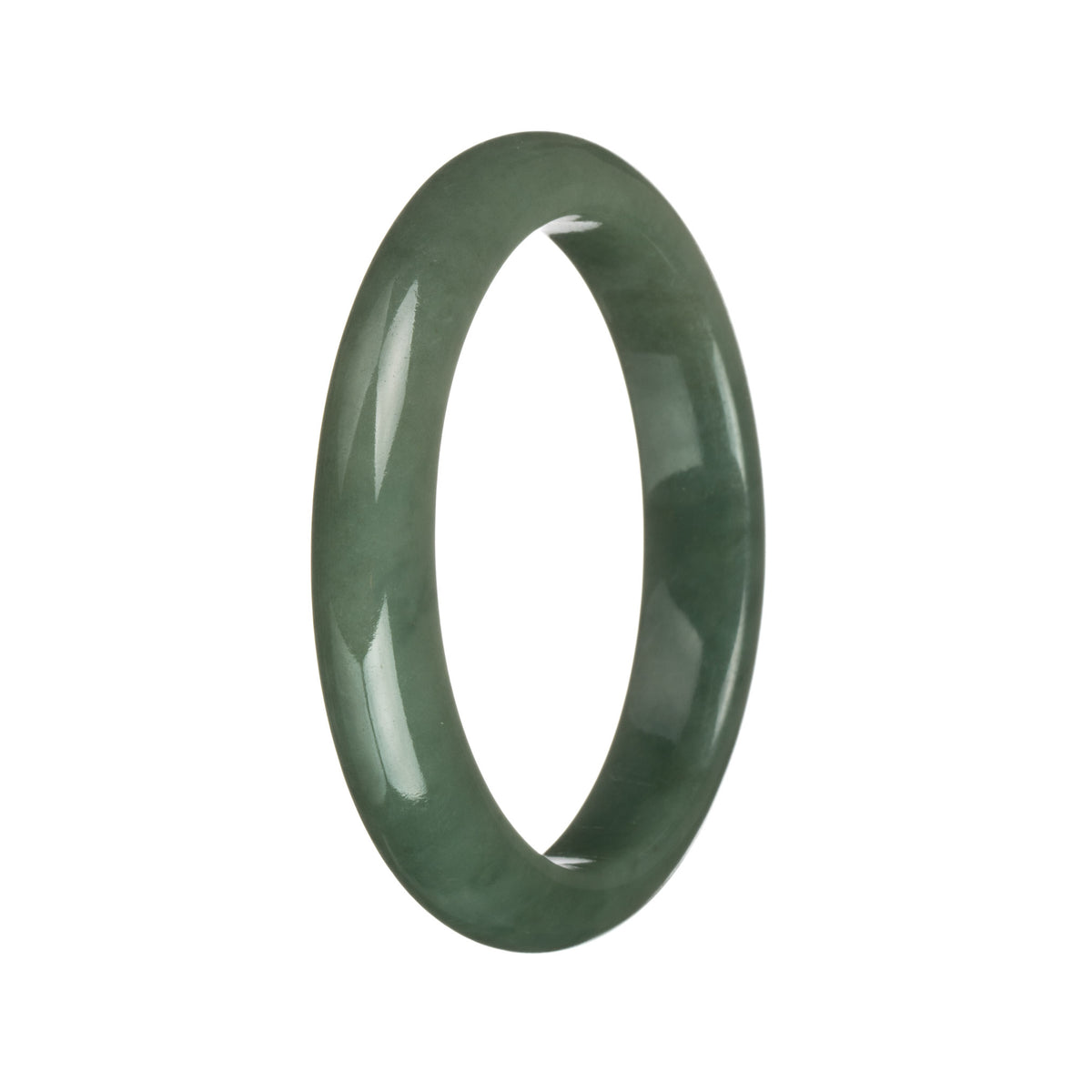 56.2mm Olive Green Jade Bangle Bracelet