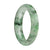 62.1mm Light Grey with Apple Green and Green Patterns Jade Bangle Bracelet