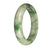 62.1mm Light Grey with Apple Green and Green Patterns Jade Bangle Bracelet