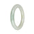 50.8mm White and Green Jade Bangle Bracelet